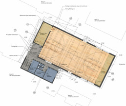Proposed floorpan for school sports centre