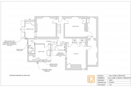 Existing floorpans for a listed farmhouse