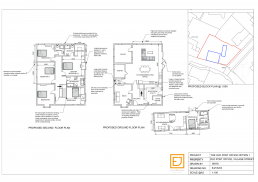 Proposed ground and first floor plans for the extending and restoration of a listed cottage